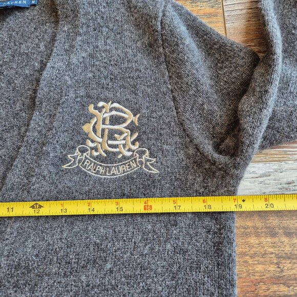 Vintage Ralph Lauren Crest Logo Wool Rabbit Hair Blend Boyfriend Fit Cardigan - Picture 10 of 11